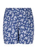 Short de nuit en coton fleuri, V. Indigo Flower AOP, Packshot image number 0