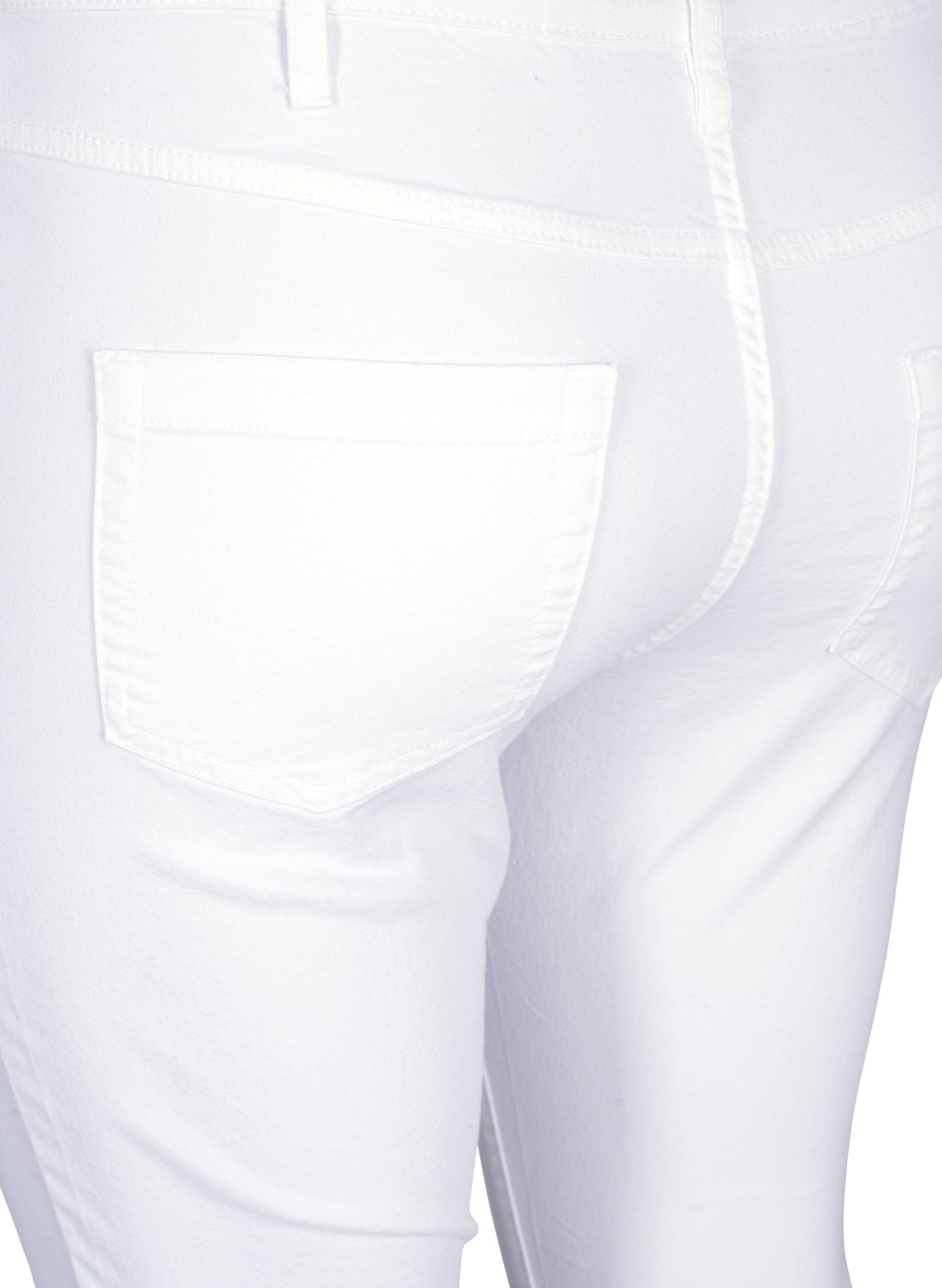 Zizzi Jean Amy super slim taille haute, Blanc, Packshot image number 3