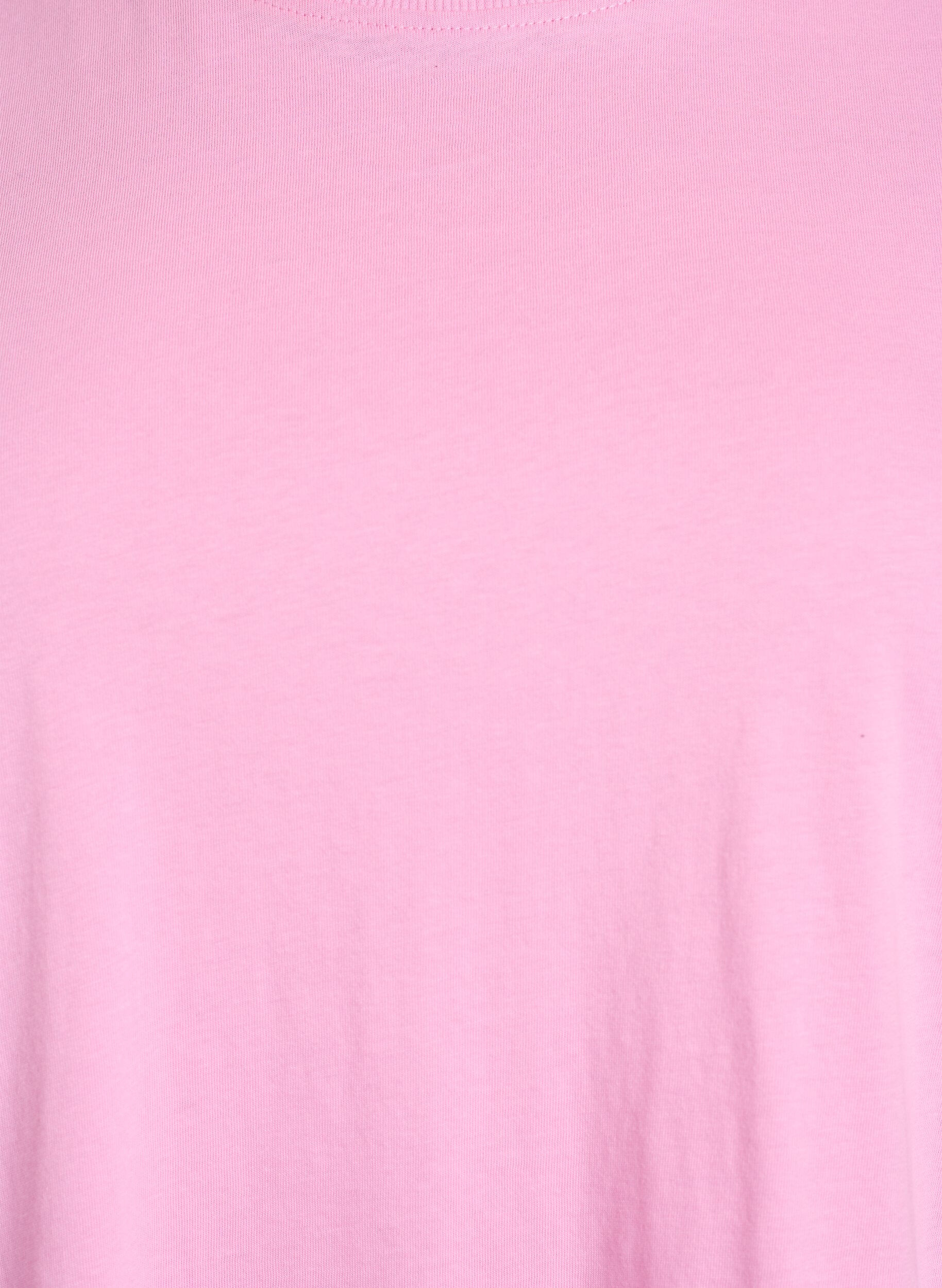 ZizziT-shirt basique en coton &agrave; col rond, Rose, Packshot image number 2