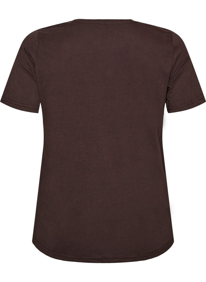 T-shirt imprim&eacute;, Marron, Packshot image number 1