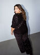 Blouse en sequins avec manches au coude, Marron, Model image number 2