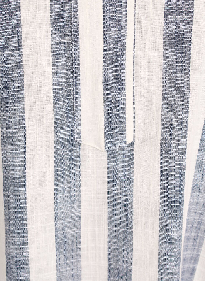 Tunique en coton avec un col en V, Bleu, Packshot image number 2