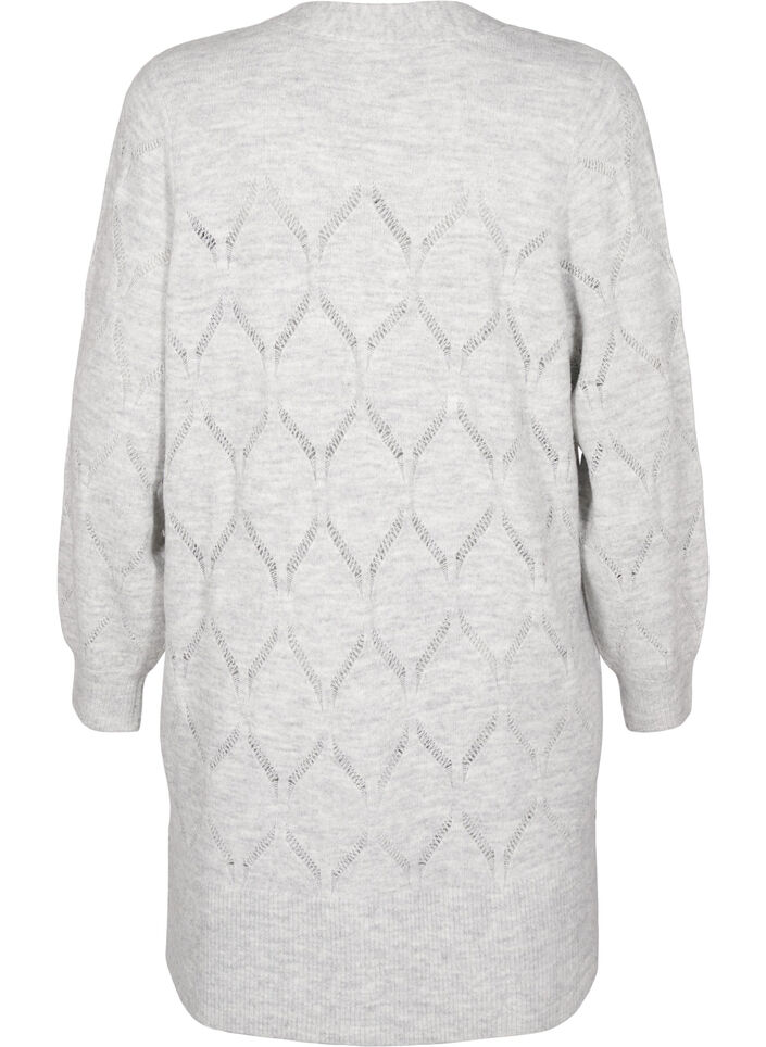 Cardigan en maille à manches longues, Light Grey Melange, Packshot image number 1