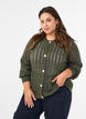 Cardigan en maille ajour&eacute;e, Vert, Model image number 0