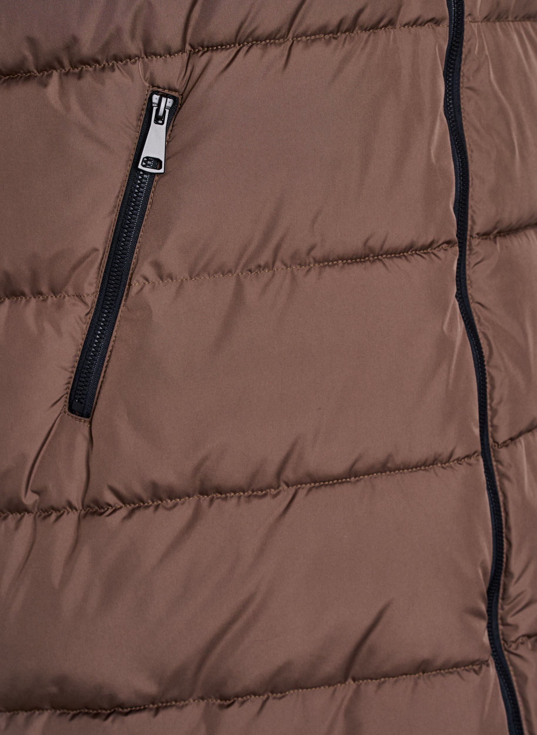 Zizzi Veste longue avec capuche et poches, Marron, Packshot image number 3