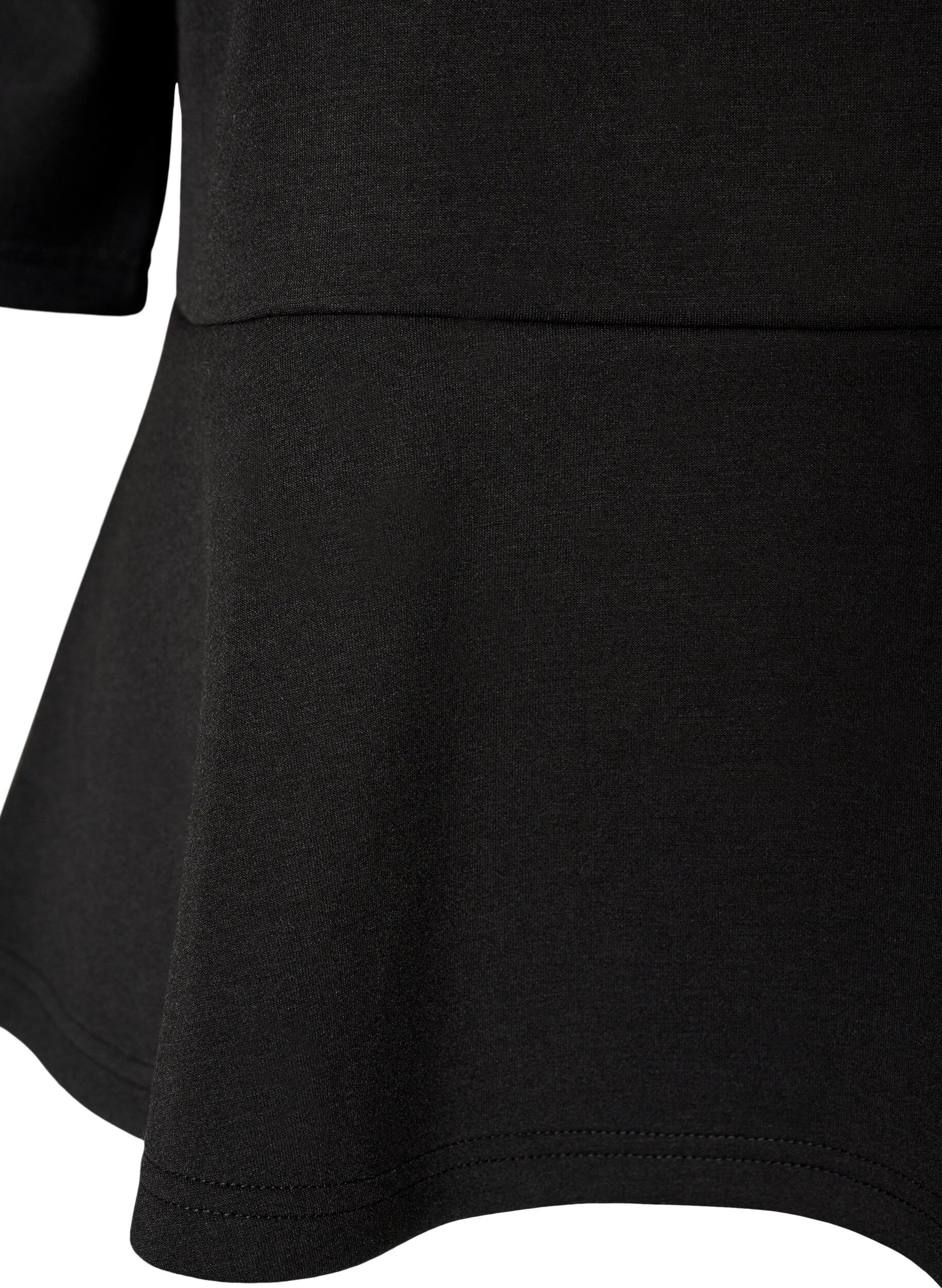 ZizziBlouse peplum avec manches longueur coude, Noir, Packshot image number 3