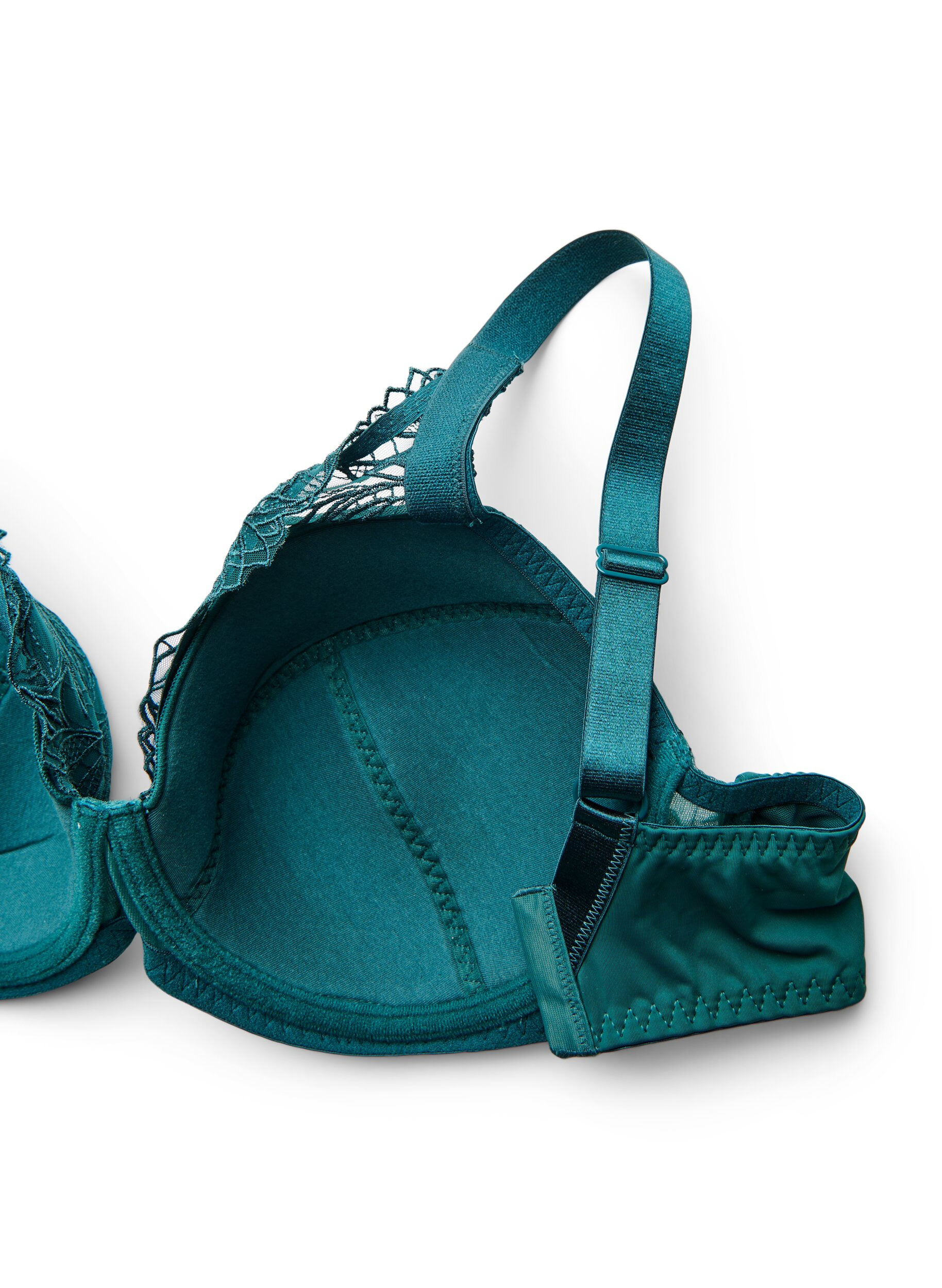 ZizziSoutien-gorge rembourr&eacute; en dentelle avec armatures, Vert fonc&eacute;, Packshot image number 3