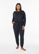 Pantalon de nuit taille haute en modal, Noir, Model image number 0