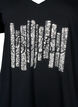 T-shirt à paillettes en coton, Black W. Be free, Packshot image number 2