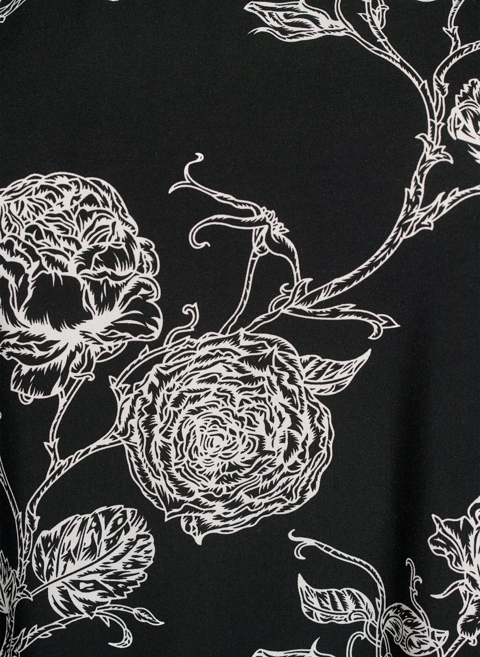 ZizziRobe en viscose avec d&eacute;coupe, Noir, Packshot image number 2