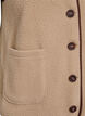 Veste sans manches en teddy avec finitions contrast&eacute;es, Beige, Packshot image number 3