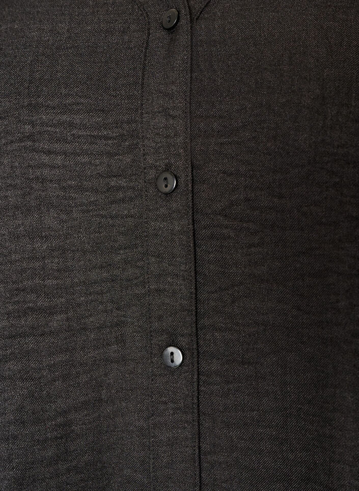 Chemise ample avec col en V, Noir, Packshot image number 2
