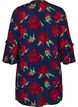 Robe fleurie en viscose avec volants, Bleu, Packshot image number 1