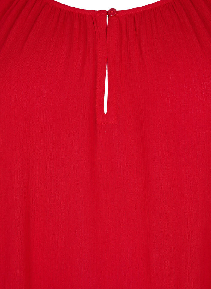 Tunique en viscose à manches 3/4, Rouge, Packshot image number 2