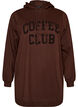 Sweat &agrave; capuche avec une inscription en bouclette, Marron, Packshot image number 0