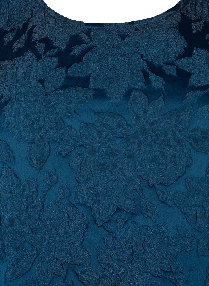 Blouse jacquard avec manches 3/4, Titan, Packshot image number 2