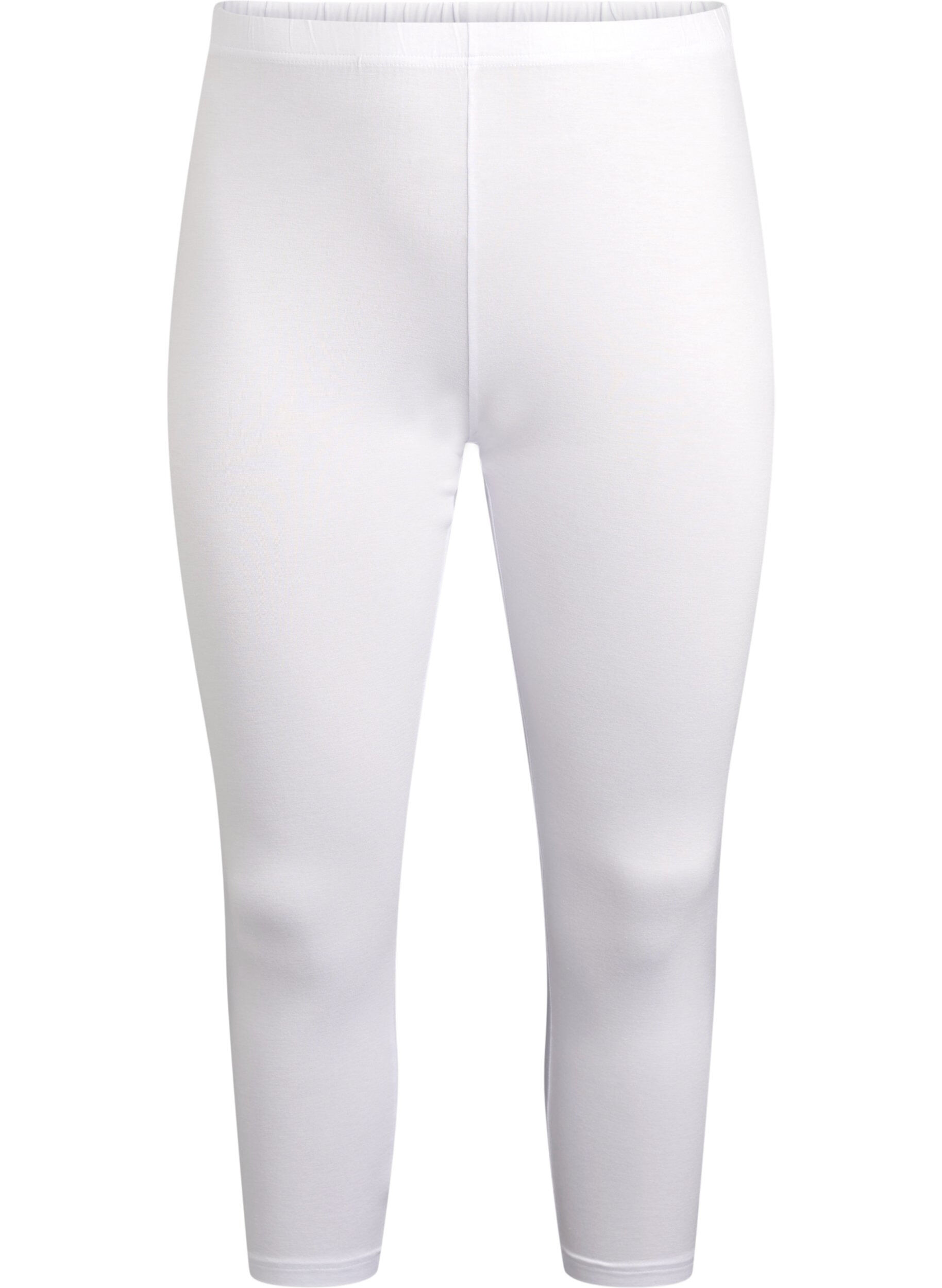Zizzi Leggings 3/4 basiques en viscose, Blanc, Packshot image number 0