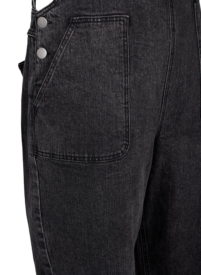 Salopettes en denim, Dark Grey Denim, Packshot image number 3