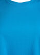 T-shirt basique en coton &agrave; col rond, Bleu, Packshot image number 2