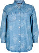 Veste en jean à fleurs, Light Blue Denim, Packshot image number 0