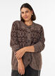 Cardigan &agrave; motif jacquard, Marron, Model image number 0