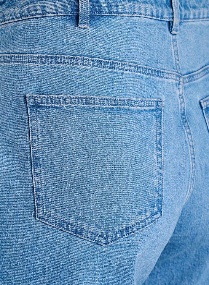 Jean coupe ample taille haute, Bleu Clair, Packshot