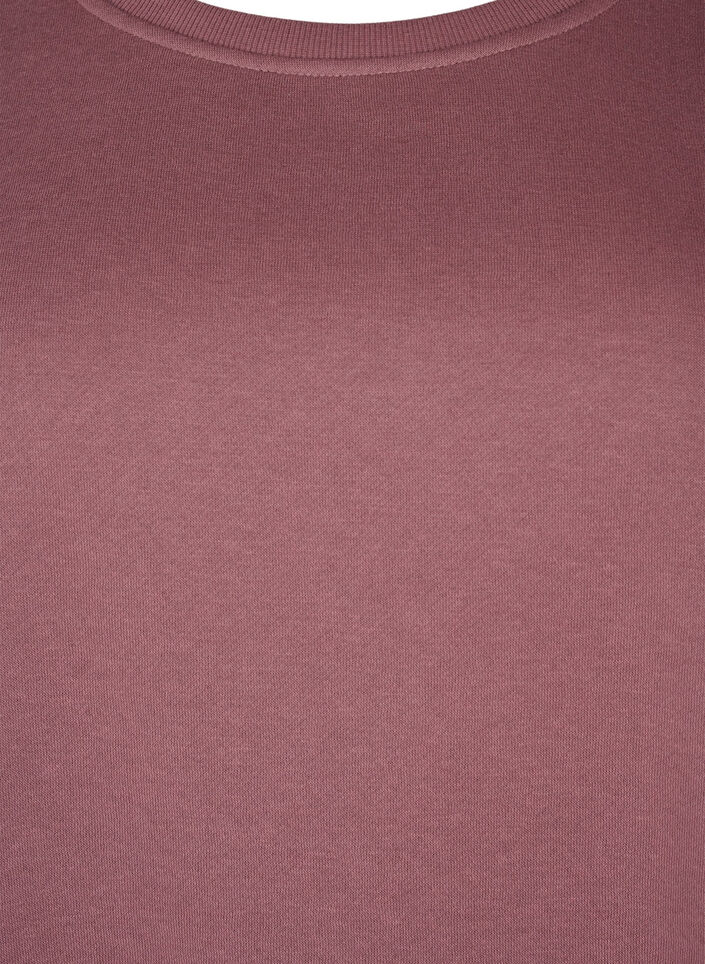 Robe sweat avec détails brodés., Rose Brown, Packshot image number 2