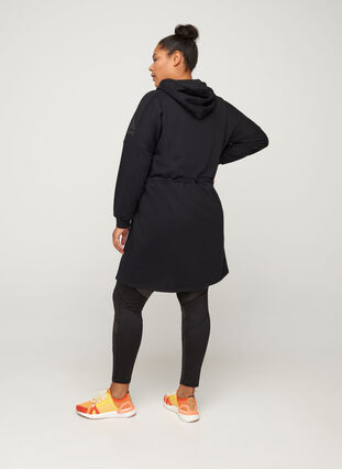 Robe pull à capuche, Black, Model image number 1