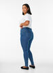 Jean Amy taille haute coupe super slim, Bleu, Model image number 1