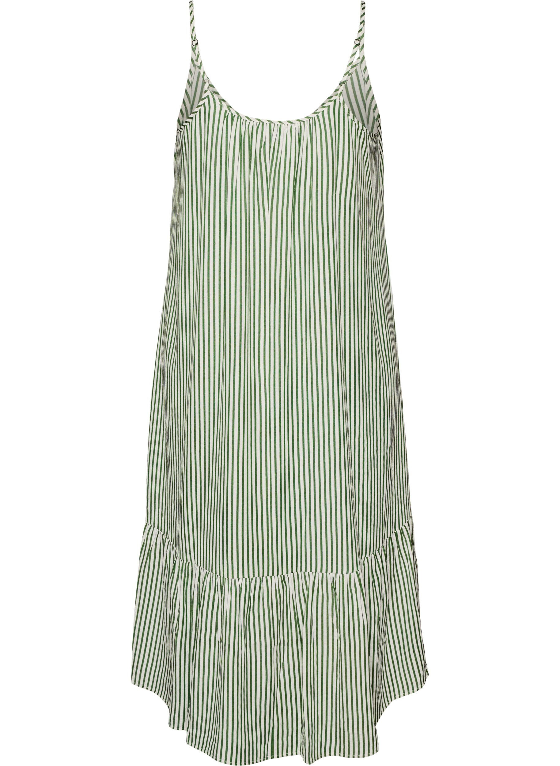ZizziRobe d'&eacute;t&eacute; &agrave; rayures et &agrave; forme en A, Vert clair, Packshot image number 1