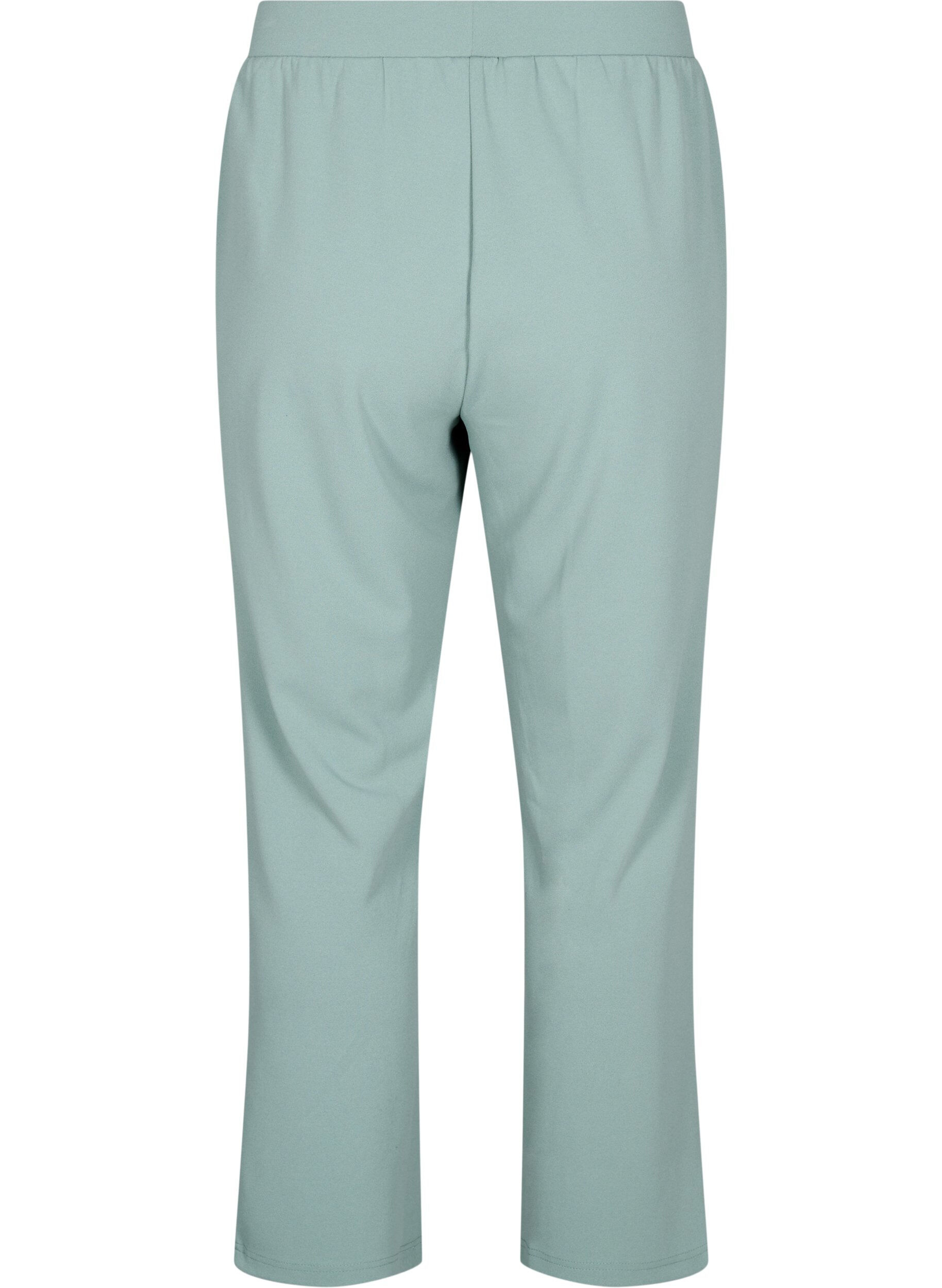 Zizzi Pantalon &agrave; coupe droite, Vert, Packshot image number 1