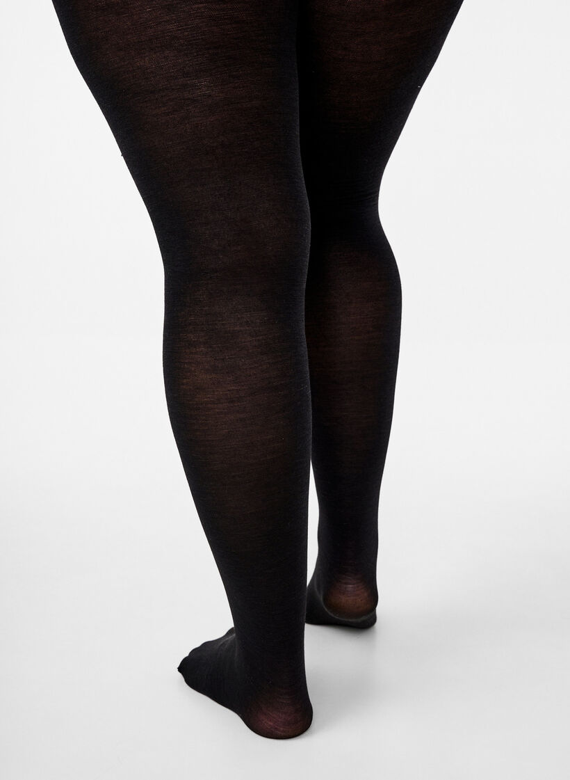 Collants en laine, Noir, Model image number 1