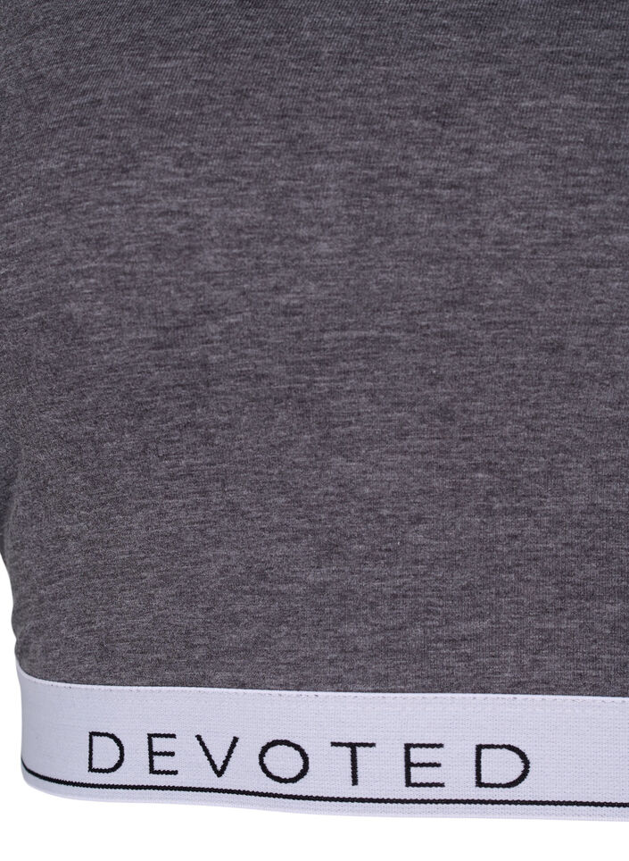 Soutien-gorge chiné à encolure ronde, Medium Grey Melange, Packshot image number 3