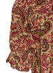 Chemisier en viscose avec imprim&eacute; paisley et encolure carr&eacute;e, Marron, Packshot image number 3
