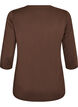 Sports top with 3/4 sleeves, Marron, Packshot image number 1