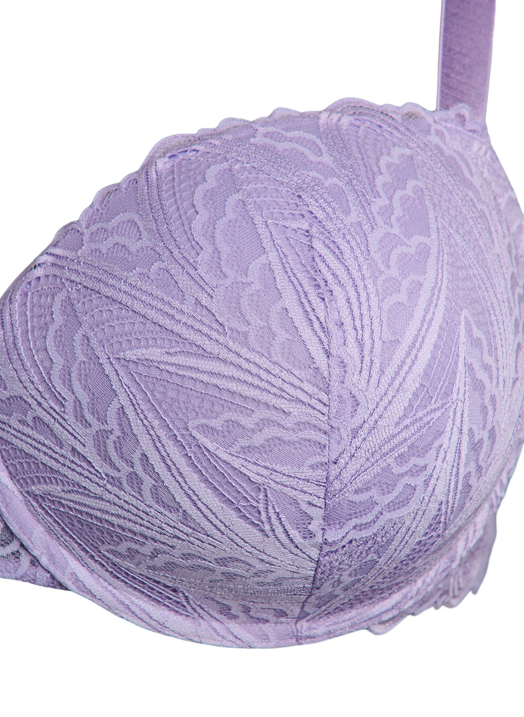 Zizzi Soutien-gorge en dentelle moul&eacute; avec armatures, Mauve, Packshot image number 2