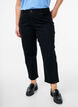 Vera jeans cropped &agrave; coupe droite, Noir, Model image number 2