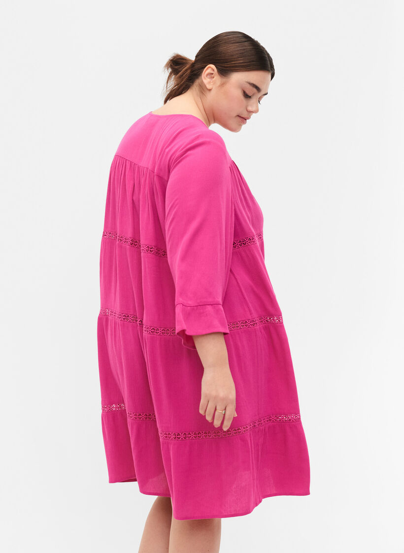 Robe de plage en viscose, Raspberry Rose, Model image number 1