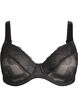 Soutien-gorge emboîtant en maille à motif vagues, Noir, Packshot image number 0