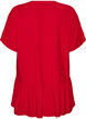 Tunique ample &agrave; texture froiss&eacute;e et ourlet &agrave; volants, Rouge, Packshot image number 1
