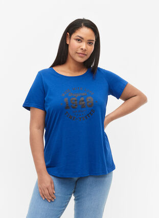 T-shirt en coton avec impression sur le devant, Surf the web MADE, Model image number 0
