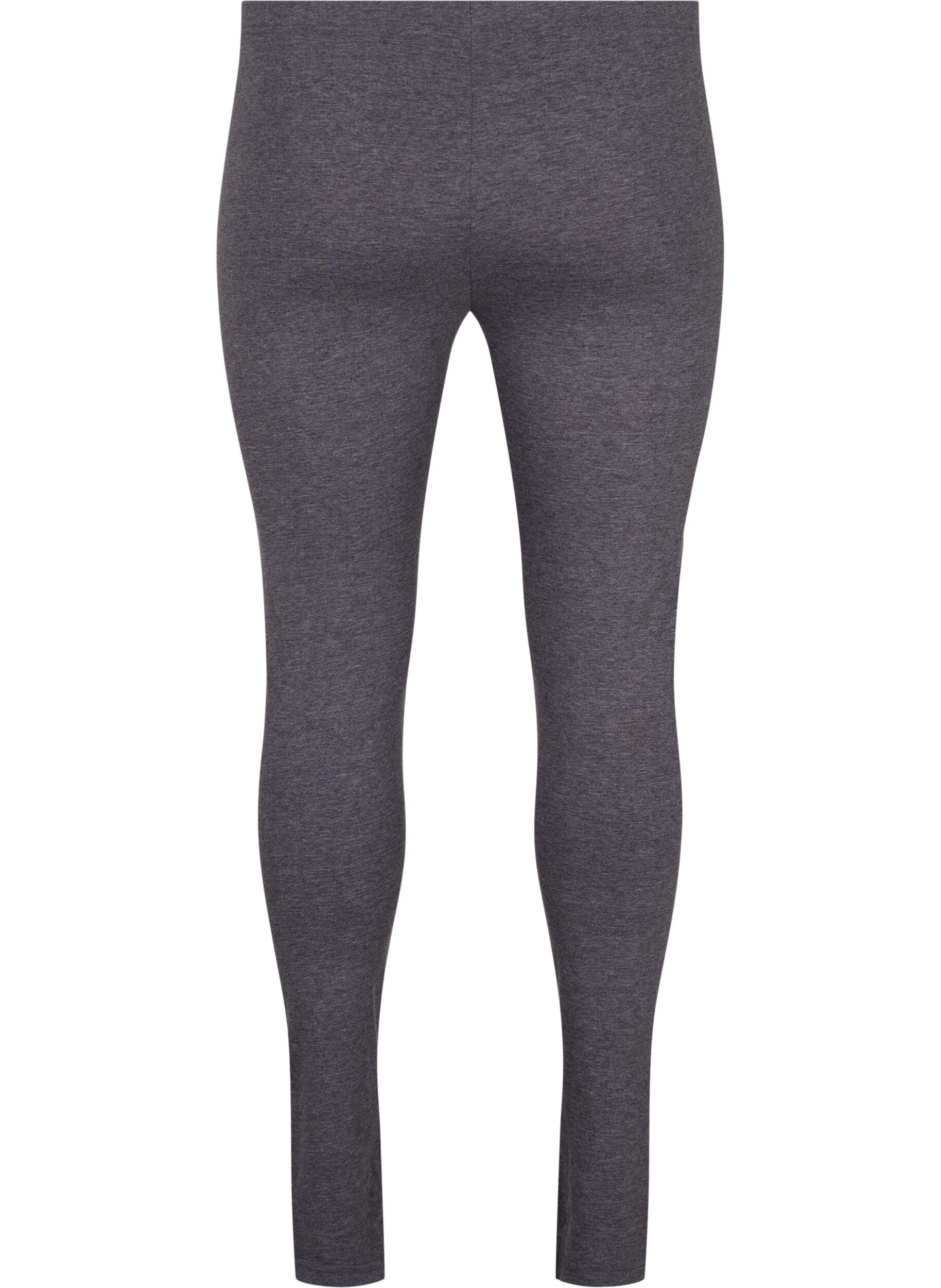 Zizzi Leggings m&eacute;lang&eacute; gris, Dark Grey Melange, Packshot image number 1