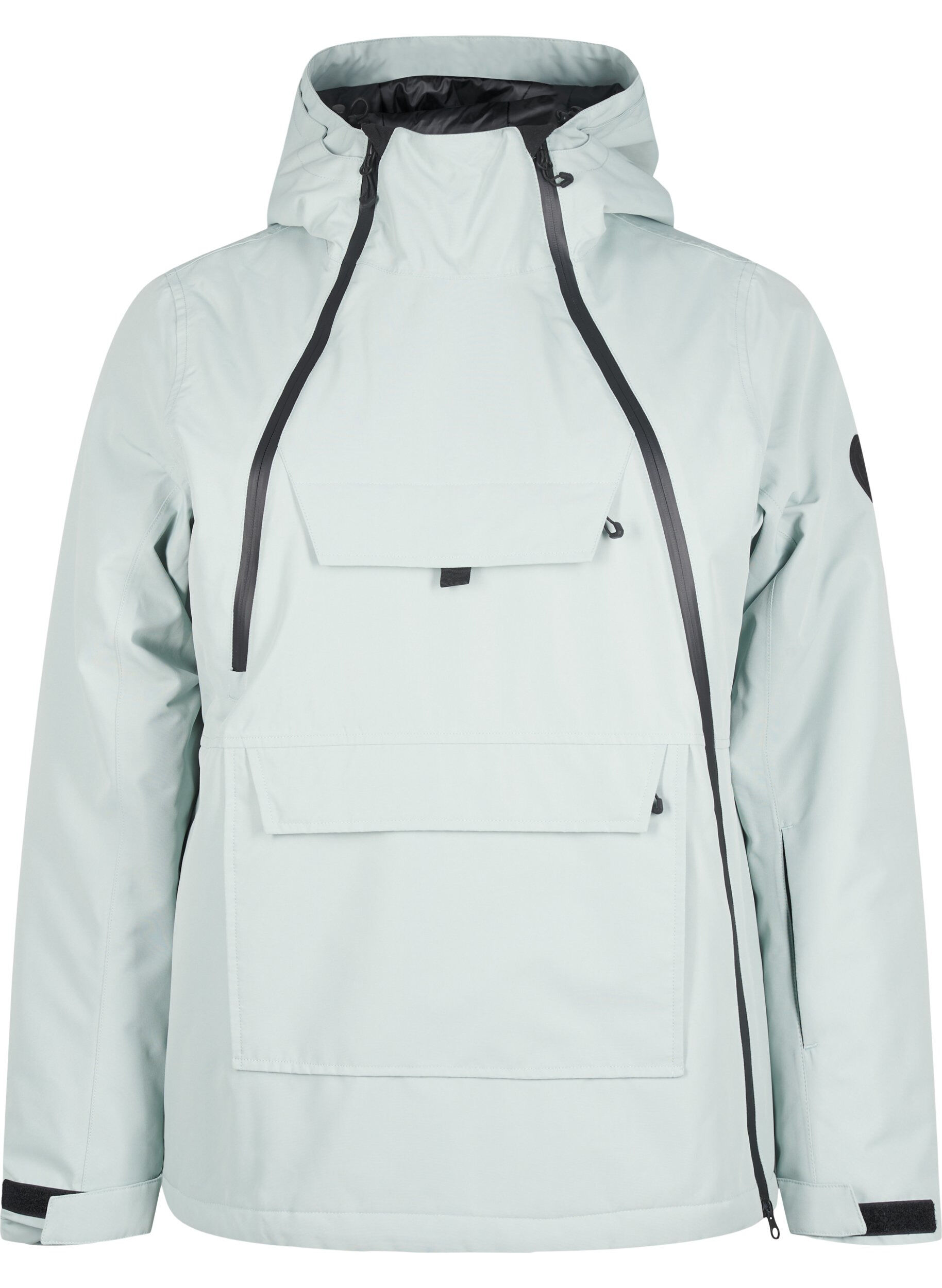 Zizzi Anorak de ski fonctionnel avec capuche, Vert clair, Packshot image number 0