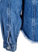 Veste en jean à strass avec un ourlet brut, Bleu, Packshot image number 3