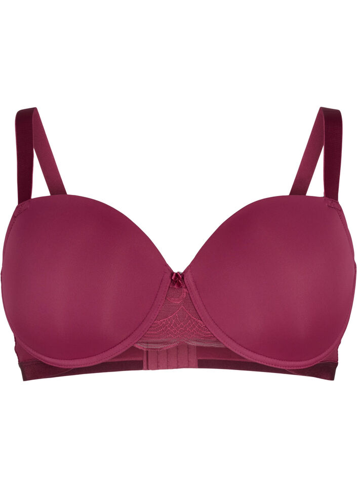Soutien-gorge moulé en tulle, Rouge, Packshot image number 0