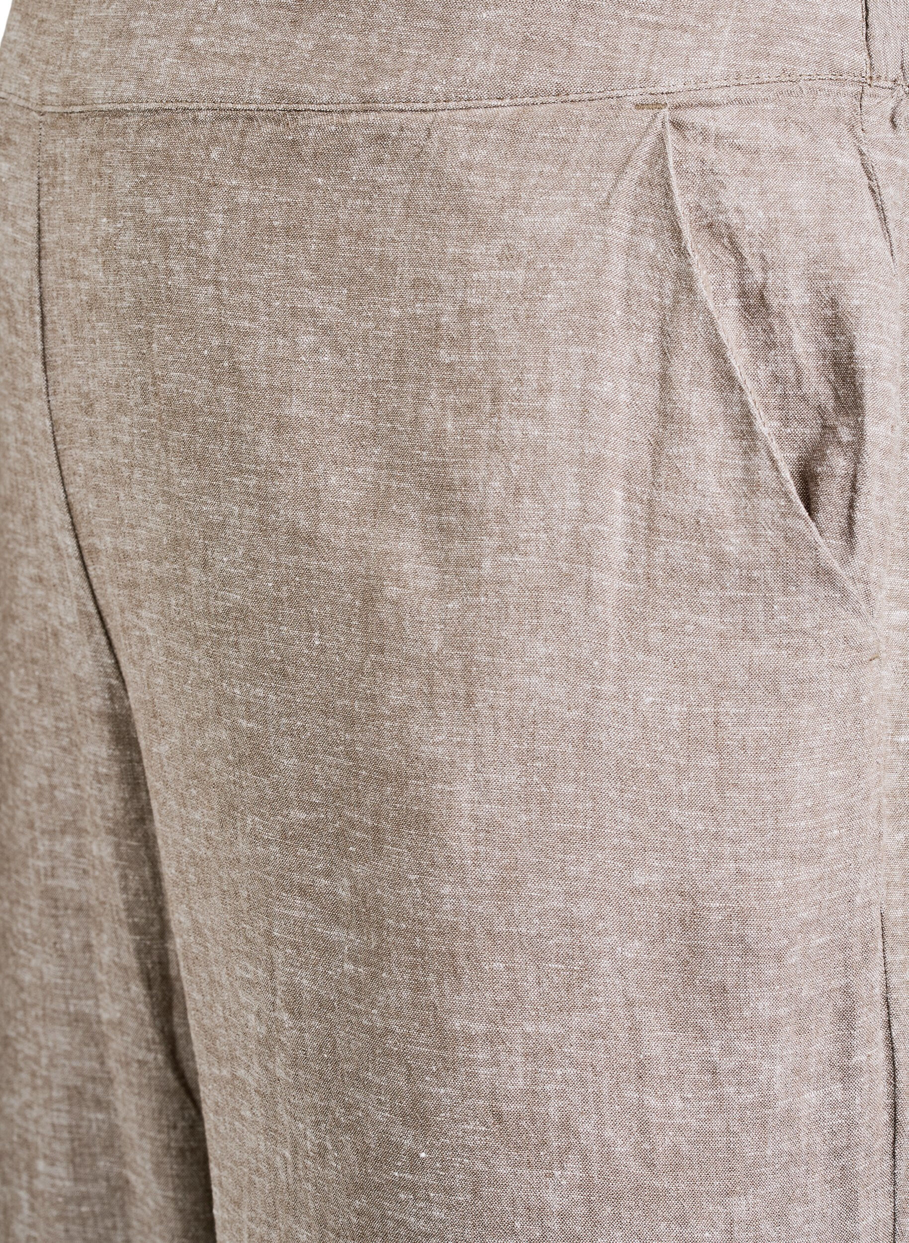 ZizziPantalon ample en lin et viscose, Marron, Packshot image number 2