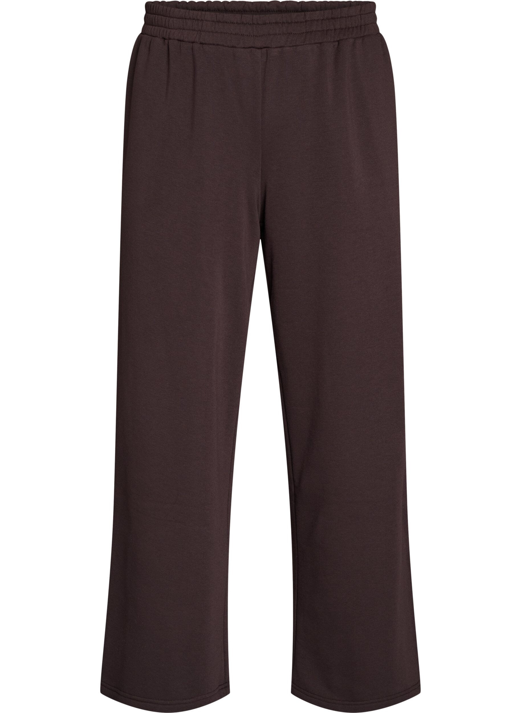 ZizziPantalon de jogging taille haute avec coupe ample, Marron, Packshot image number 0