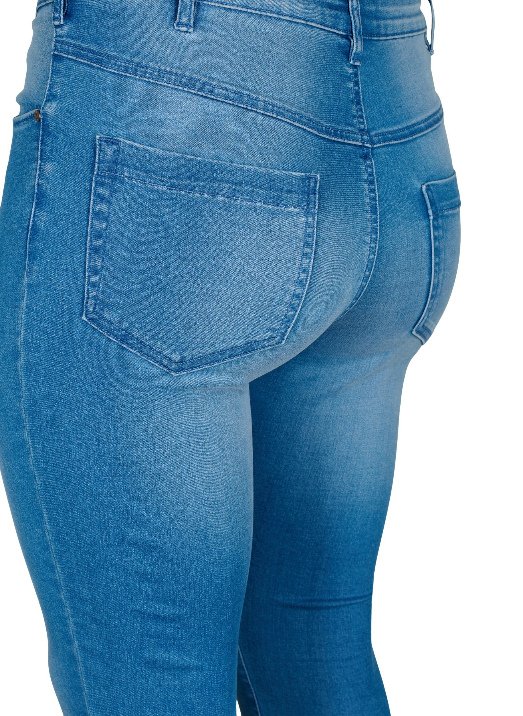 Zizzi Jean Amy super slim &agrave; taille haute, Light blue, Packshot image number 3