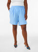 Short avec poches et taille haute, Bleu Clair, Model image number 0