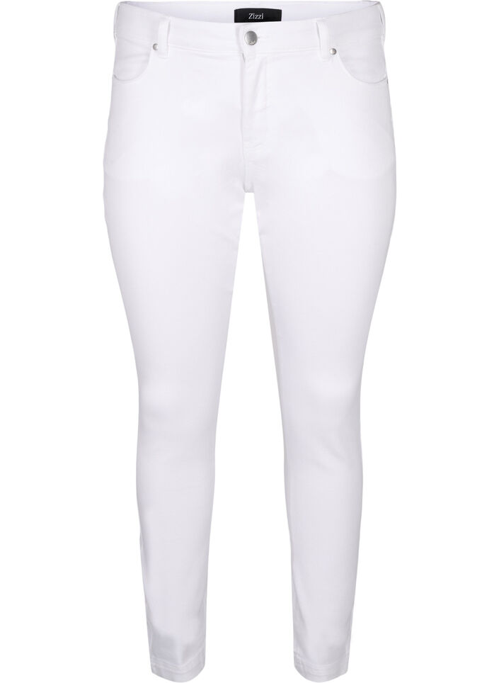 Jean taille régulière Viona, Blanc, Packshot image number 0